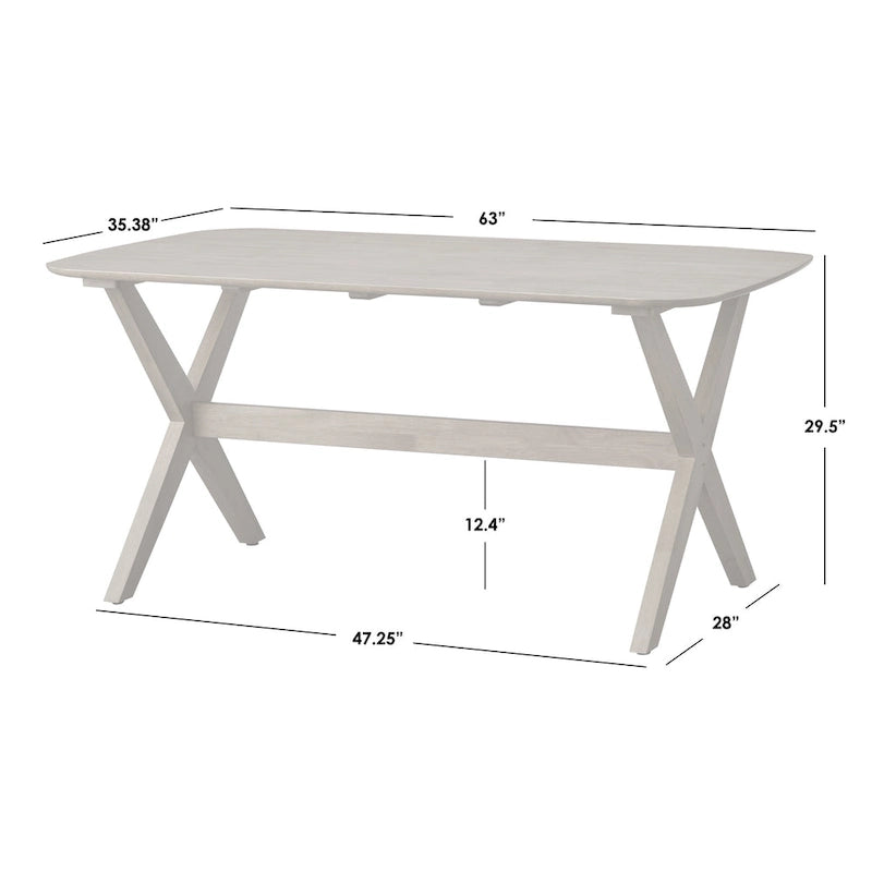 Table à manger en bois massif Baywood