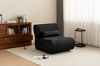 Fauteuil inclinable en tissu intemporel Amelia avec design ergonomique et coussins assortis