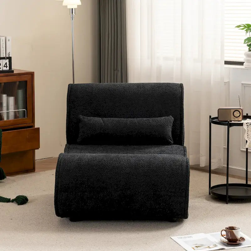 Fauteuil inclinable en tissu intemporel Amelia avec design ergonomique et coussins assortis