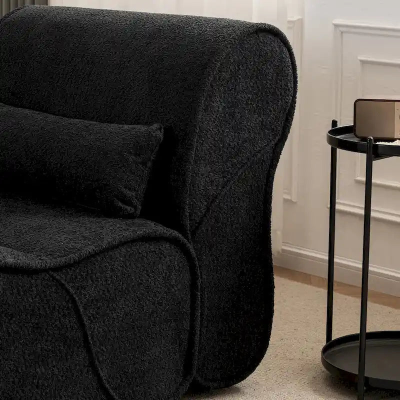 Fauteuil inclinable en tissu intemporel Amelia avec design ergonomique et coussins assortis