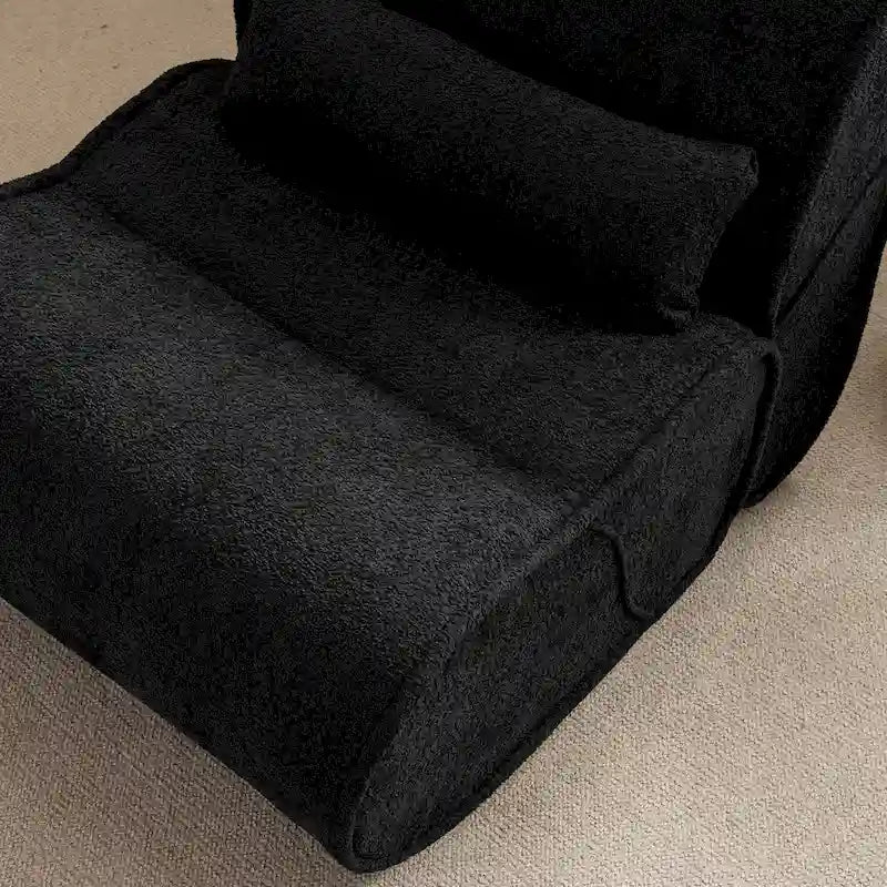 Fauteuil inclinable en tissu intemporel Amelia avec design ergonomique et coussins assortis