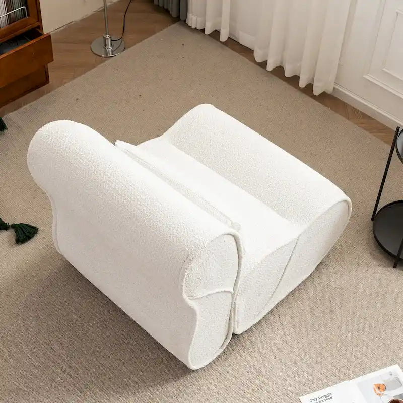 Fauteuil inclinable en tissu intemporel Amelia avec design ergonomique et coussins assortis