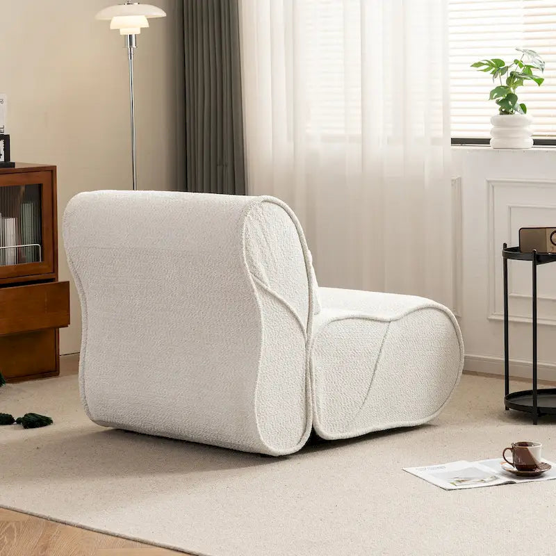 Fauteuil inclinable en tissu intemporel Amelia avec design ergonomique et coussins assortis