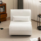 Fauteuil inclinable en tissu intemporel Amelia avec design ergonomique et coussins assortis