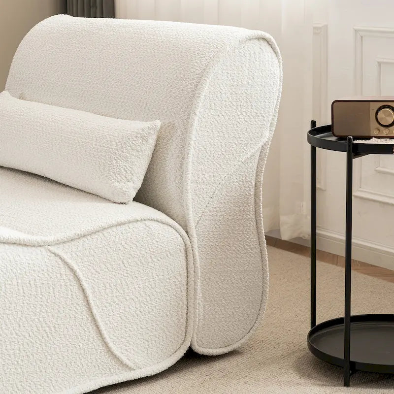 Fauteuil inclinable en tissu intemporel Amelia avec design ergonomique et coussins assortis