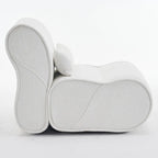 Fauteuil inclinable en tissu intemporel Amelia avec design ergonomique et coussins assortis