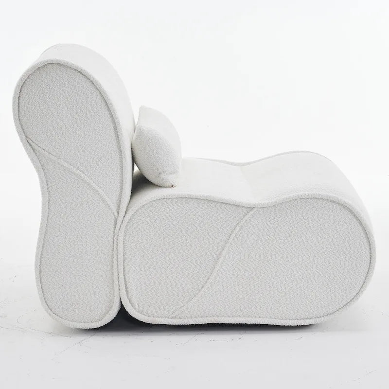 Fauteuil inclinable en tissu intemporel Amelia avec design ergonomique et coussins assortis