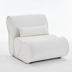 Fauteuil inclinable en tissu intemporel Amelia avec design ergonomique et coussins assortis