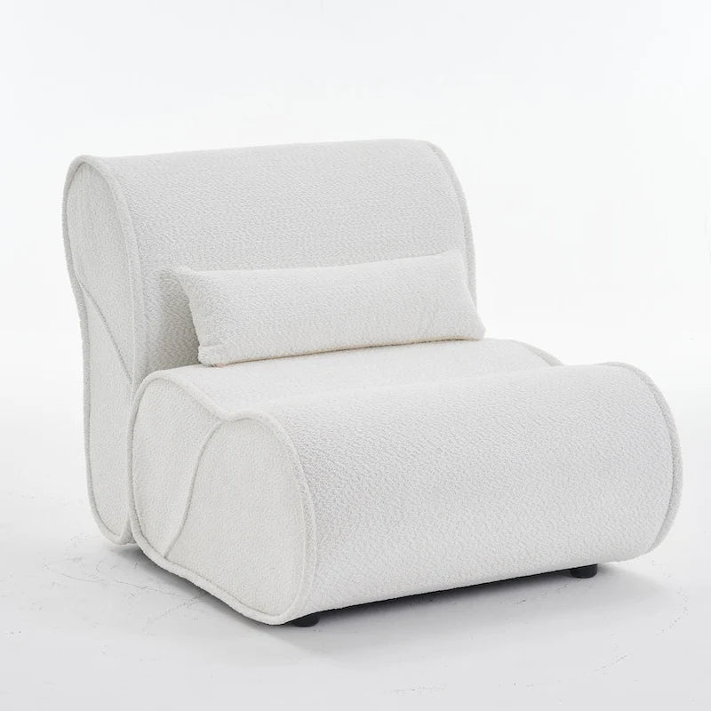 Fauteuil inclinable en tissu intemporel Amelia avec design ergonomique et coussins assortis