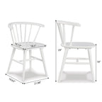 Ensembles de tables et chaises de salle à manger en bois avec chaises Windsor pour cuisine et salle à manger