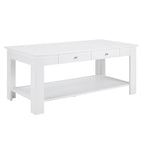 Table basse à 2 tiroirs avec étagère