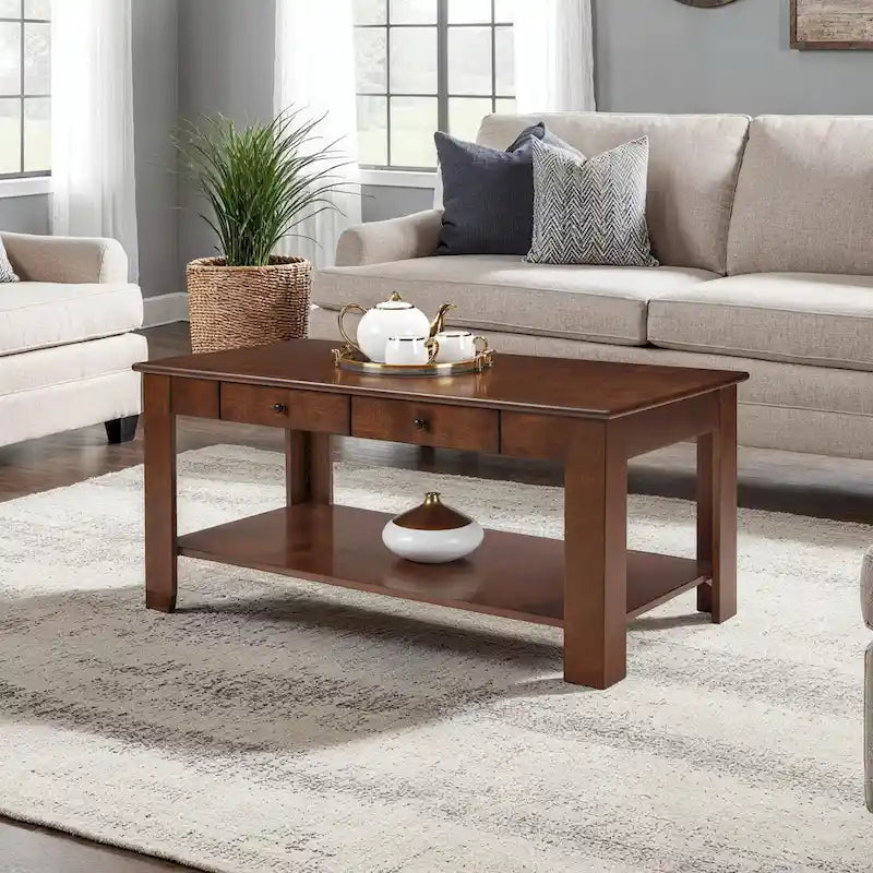 Designs2Go 2 Drawer Baja Coffee Table with Shelf