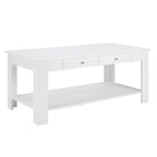 Table basse à 2 tiroirs avec étagère