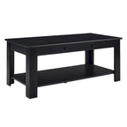 Table basse à 2 tiroirs avec étagère