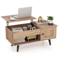 Table basse relevable avec rangement et compartiment caché