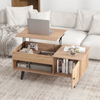 Table basse relevable avec rangement et compartiment caché