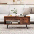 Table basse relevable avec rangement et compartiment caché