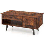 Table basse relevable avec rangement et compartiment caché