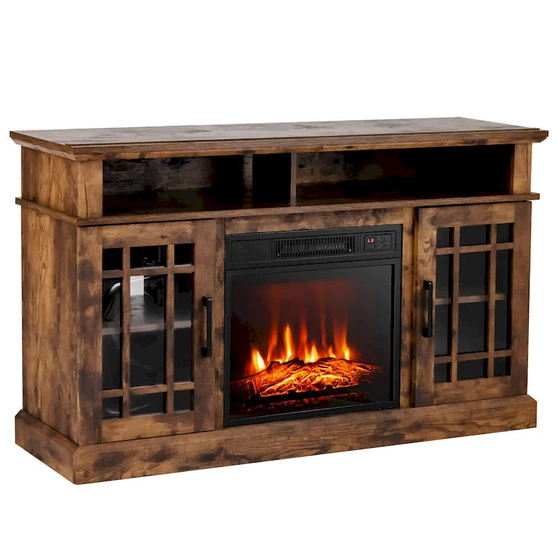 Meuble TV console de 48 po avec foyer intégré