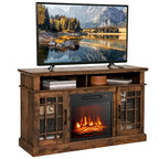 Meuble TV console de 48 po avec foyer intégré