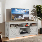 Meuble TV de ferme 59, console multimédia, centre de divertissement avec armoires de rangement et étagères