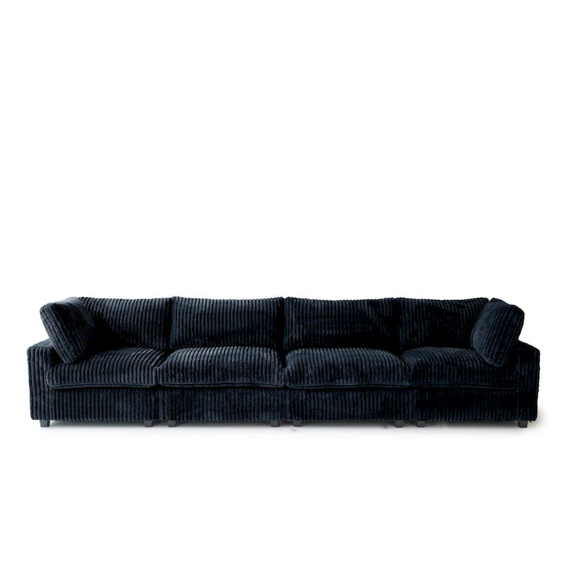 Canapé sectionnel modulaire en peluche douce 157,48 cm, 4 places, rembourré, pour salon