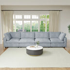 Canapé sectionnel modulaire en peluche douce 157,48 cm, 4 places, rembourré, pour salon