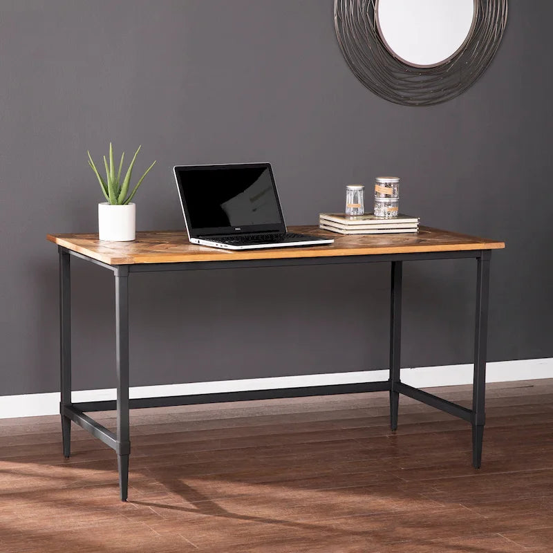 Bureau en bois de récupération Lawrence Modern Farmhouse