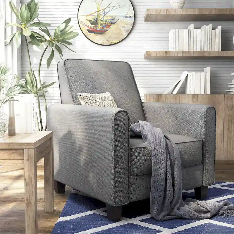 Haynes Traditional Fabric Welted Padded Recliner Chair by 