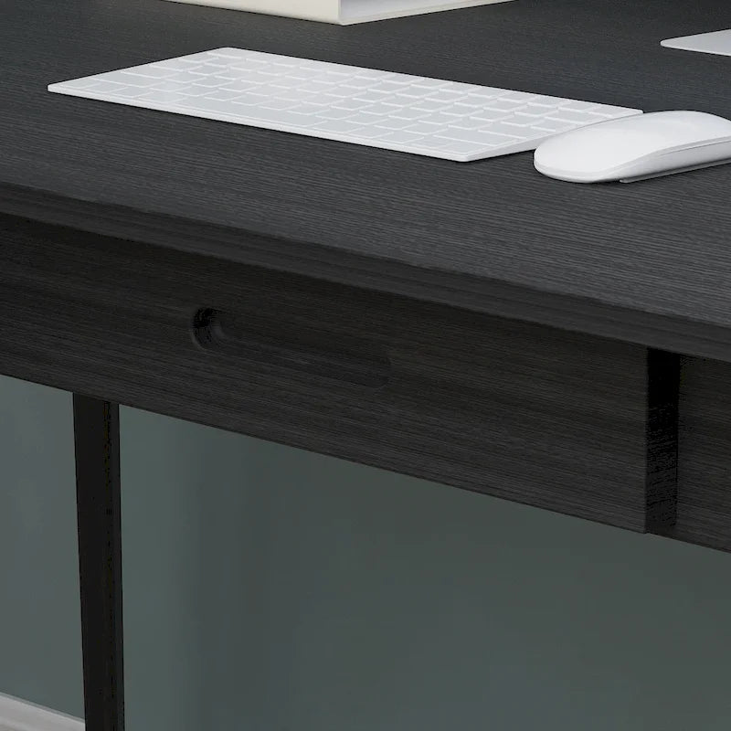 Bureau d'ordinateur en bois de 99,06 cm avec 2 tiroirs - 4 couleurs
