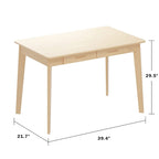 Bureau d'ordinateur en bois de 99,06 cm avec 2 tiroirs - 4 couleurs