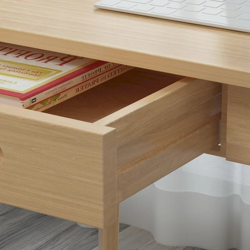 Bureau d'ordinateur en bois de 99,06 cm avec 2 tiroirs - 4 couleurs