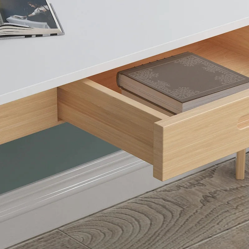 Bureau d'ordinateur en bois de 99,06 cm avec 2 tiroirs - 4 couleurs