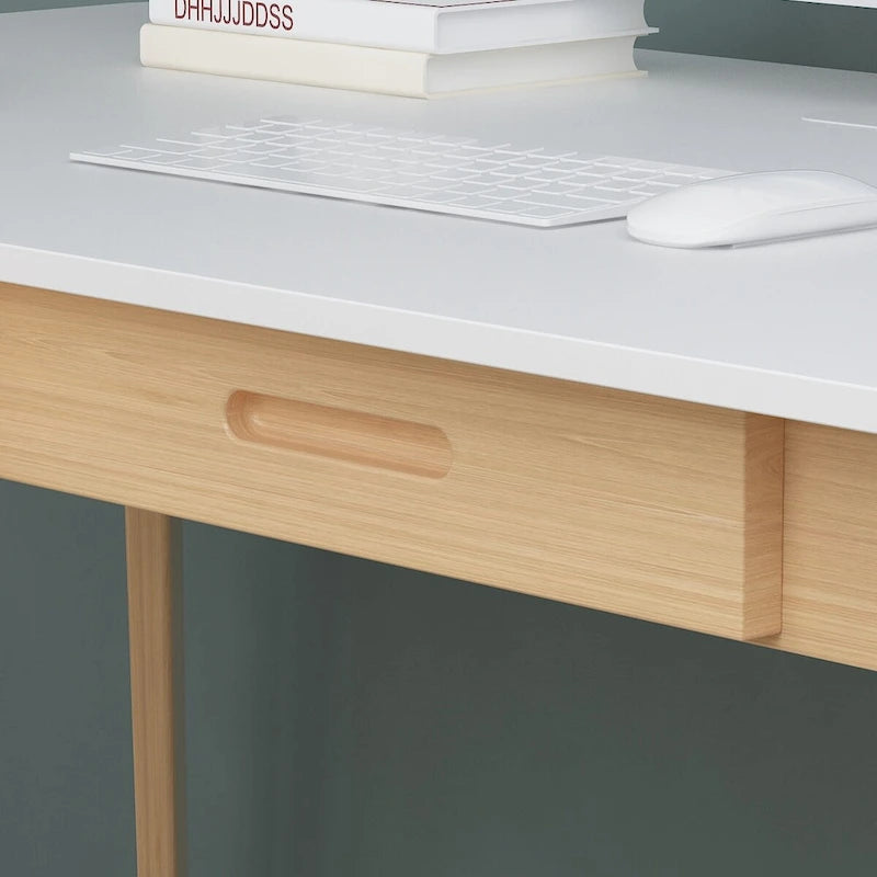 Bureau d'ordinateur en bois de 99,06 cm avec 2 tiroirs - 4 couleurs