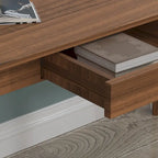 Bureau d'ordinateur en bois de 99,06 cm avec 2 tiroirs - 4 couleurs
