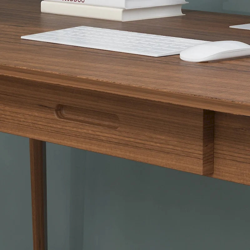 Bureau d'ordinateur en bois de 99,06 cm avec 2 tiroirs - 4 couleurs