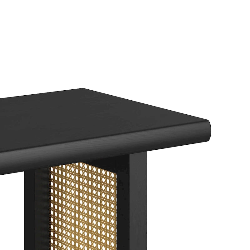 Banc de salle à manger rectangulaire en cannage Havenwood