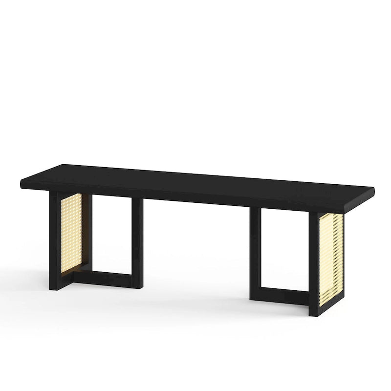 Banc de salle à manger rectangulaire en cannage Havenwood