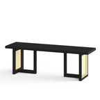 Banc de salle à manger rectangulaire en cannage Havenwood