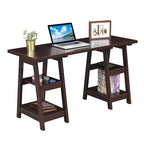Bureau double tréteau Designs2Go avec étagères