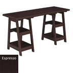 Bureau double tréteau Designs2Go avec étagères