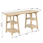 Bureau double tréteau Designs2Go avec étagères