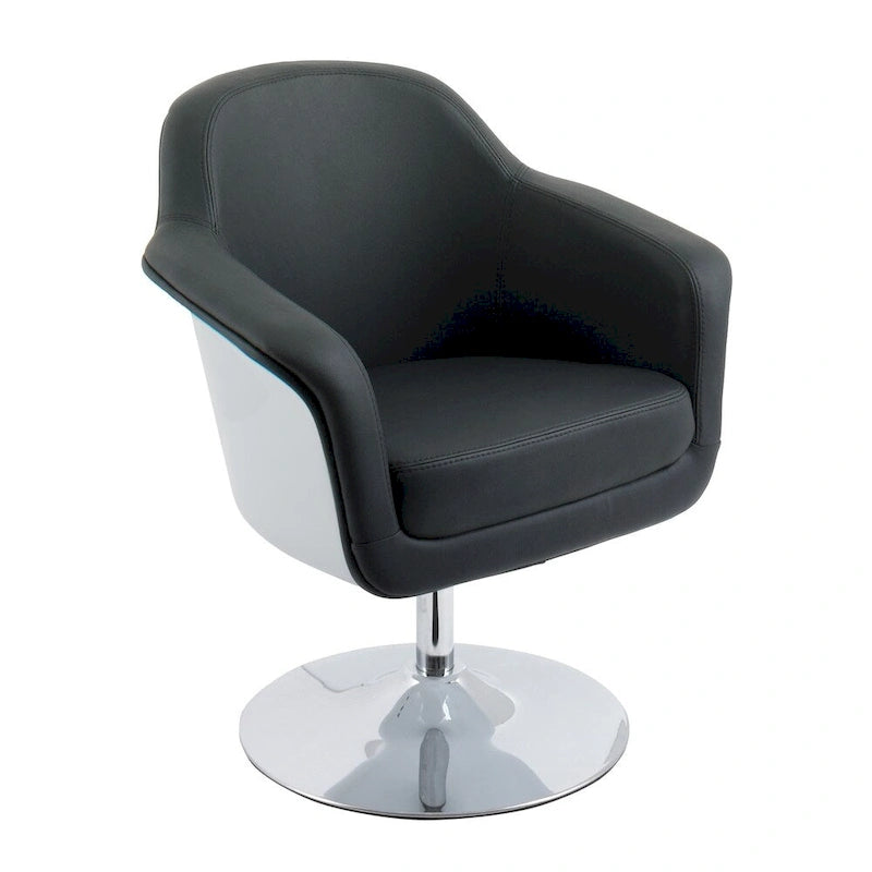 Fauteuil d'appoint moderne en cuir reconstitué