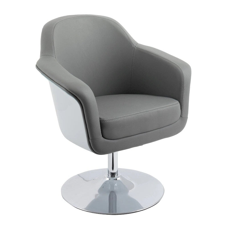 Fauteuil d'appoint moderne en cuir reconstitué
