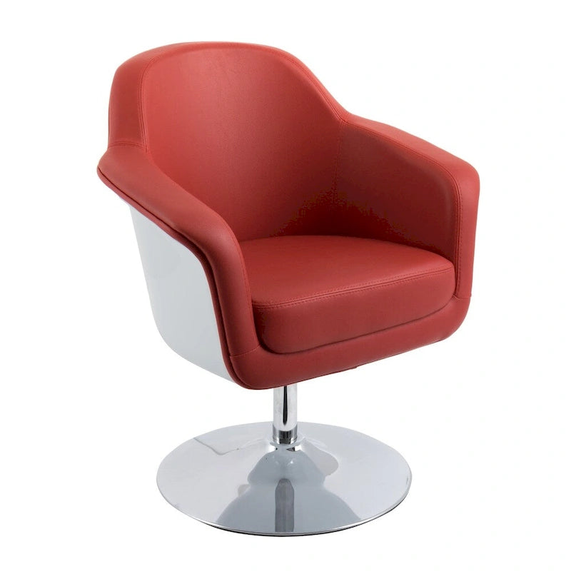 Fauteuil d'appoint moderne en cuir reconstitué