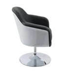 Fauteuil d'appoint moderne en cuir reconstitué