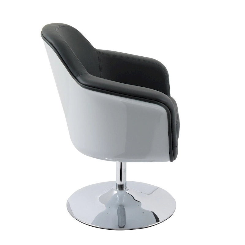 Fauteuil d'appoint moderne en cuir reconstitué