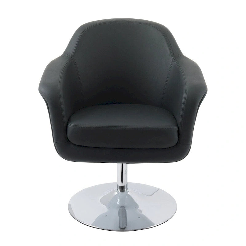 Fauteuil d'appoint moderne en cuir reconstitué