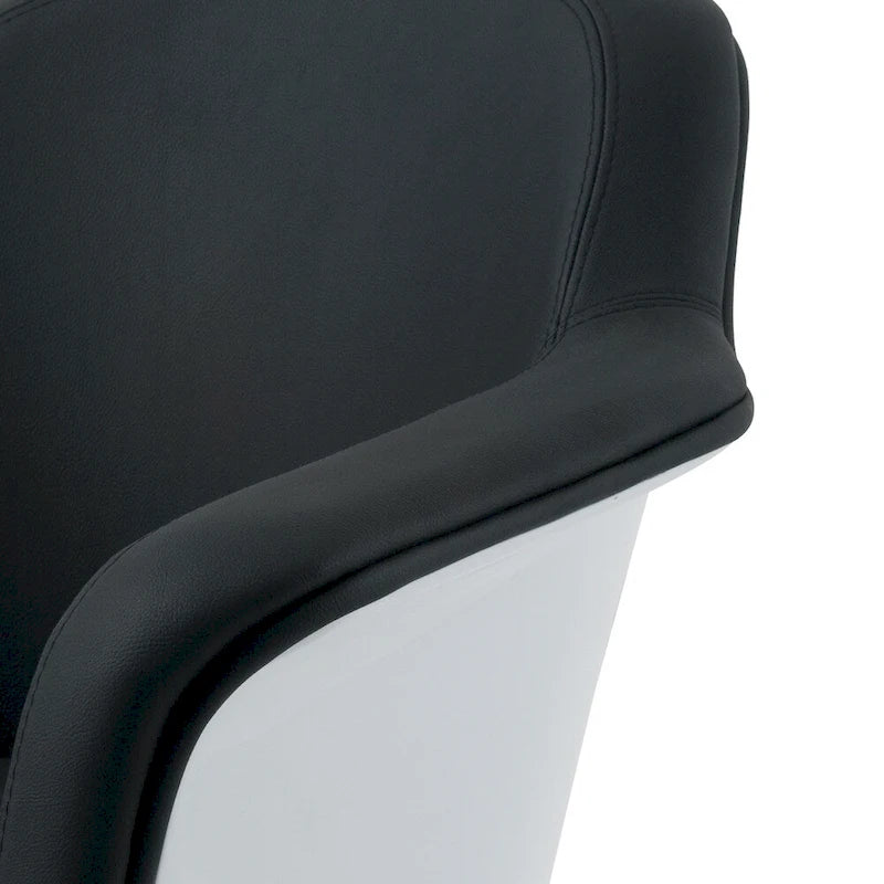 Fauteuil d'appoint moderne en cuir reconstitué