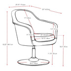 Fauteuil d'appoint moderne en cuir reconstitué